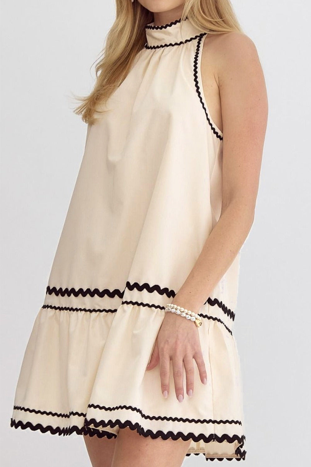 Stripe Sleeveless Mini Dress
