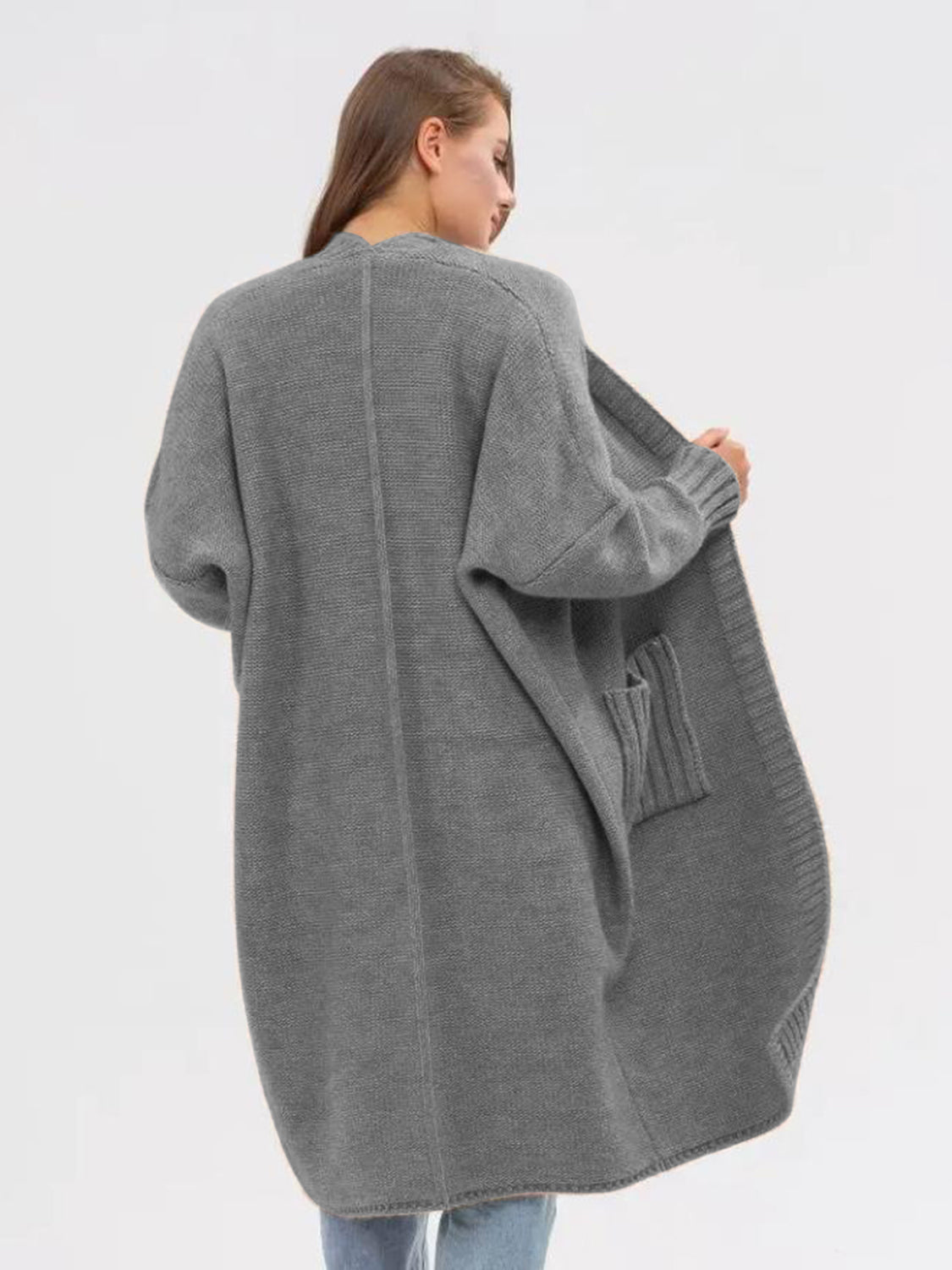 Open Front Long Sleeve Cardigan