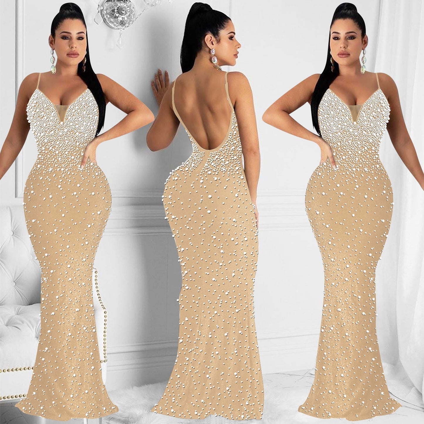Hot Rhinestone Camisole Dress