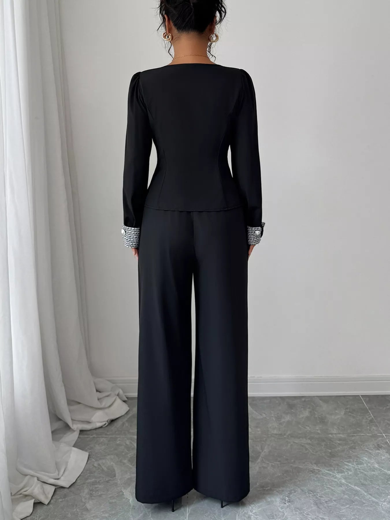 Wide Leg Pants Set