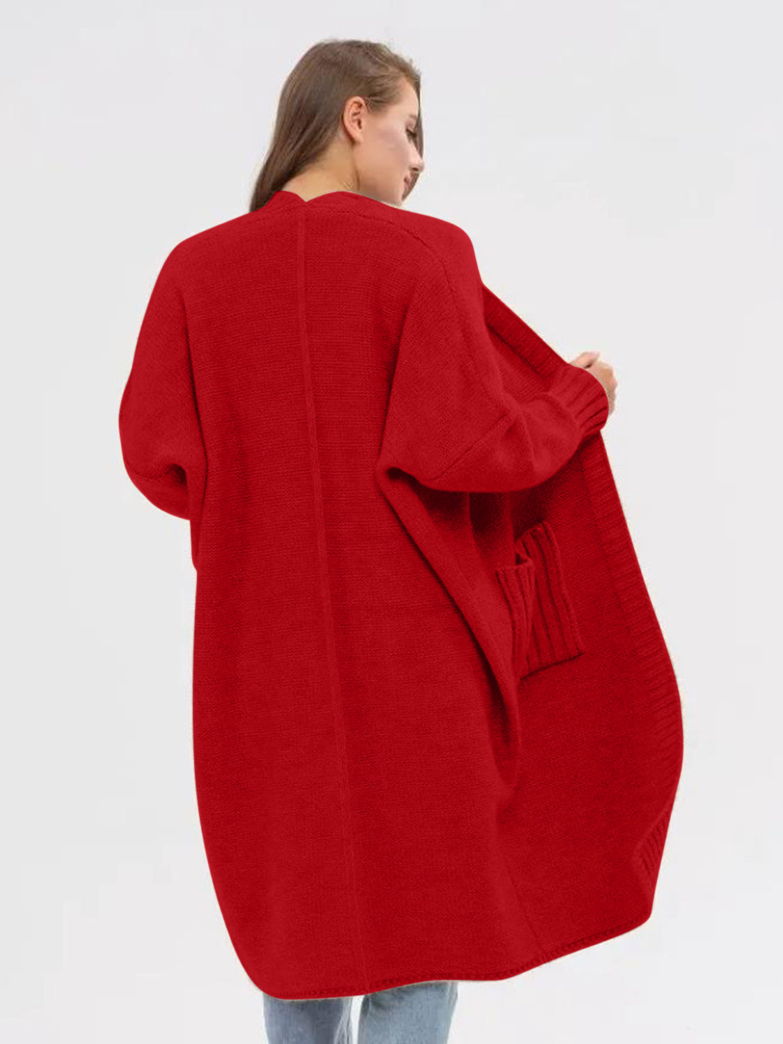 Open Front Long Sleeve Cardigan