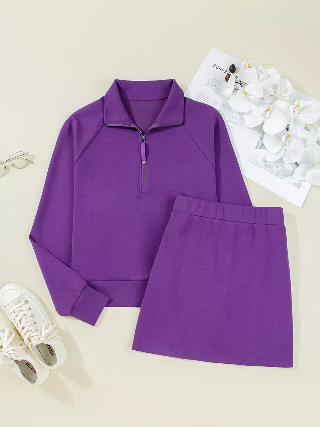 Mini Skirt 2pcs Outfit