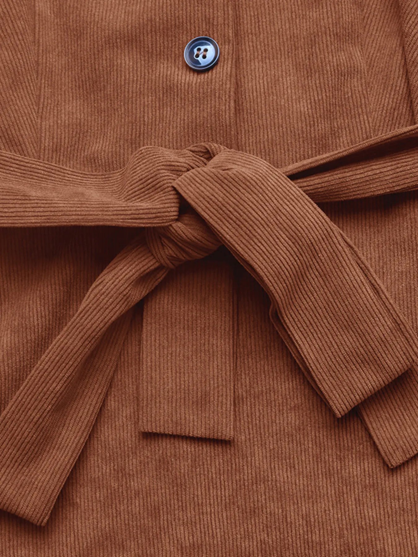 Button Front Belted Midi Dress