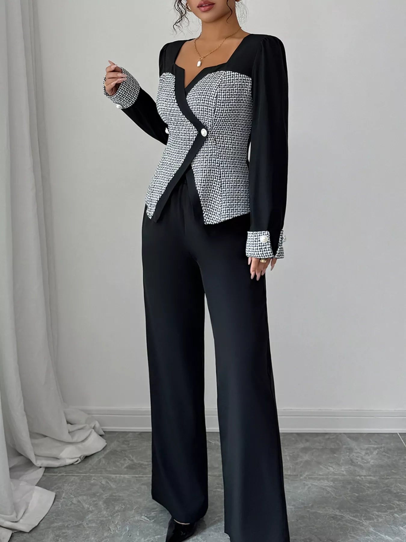 Wide Leg Pants Set