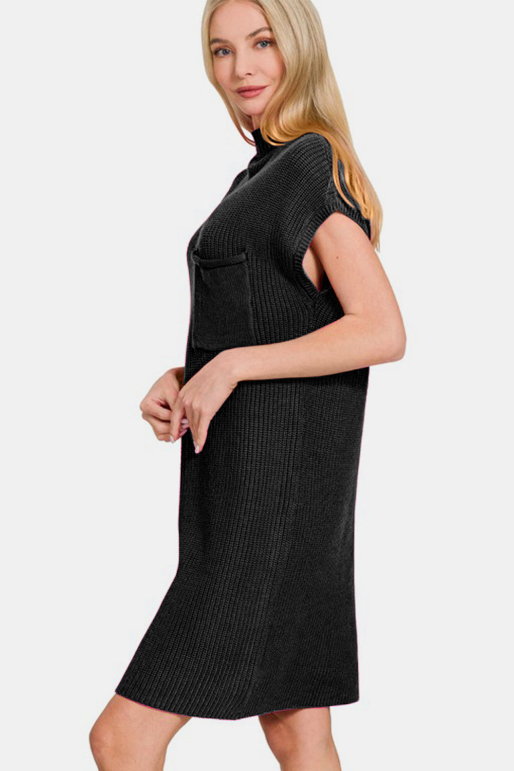Short Sleeve Sweater Dress