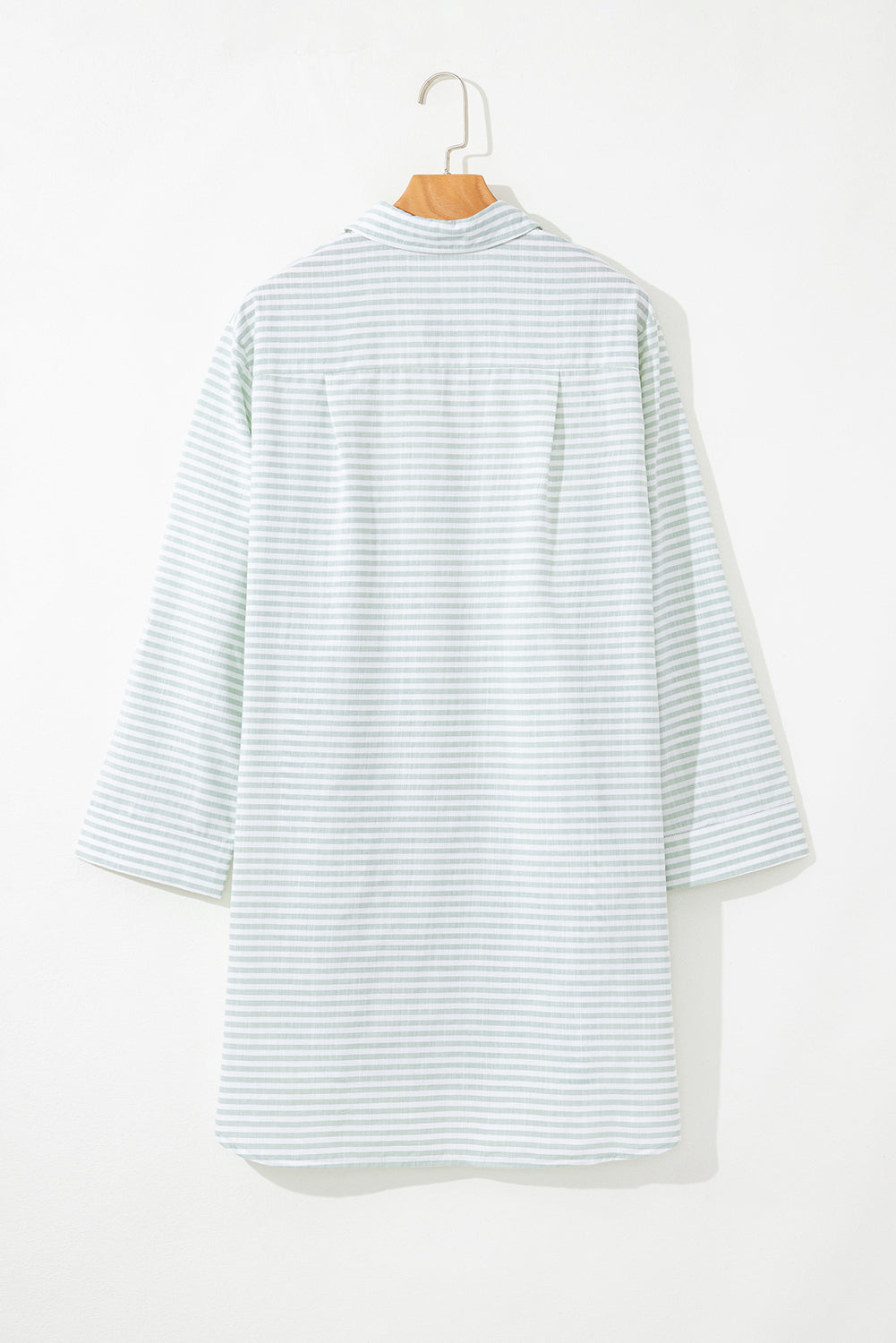 Striped Long Sleeve Mini Shirt Dress