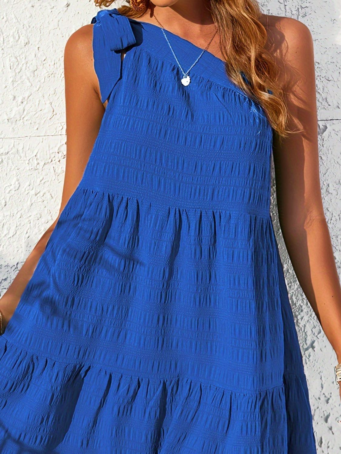 Single Shoulder Mini Dress