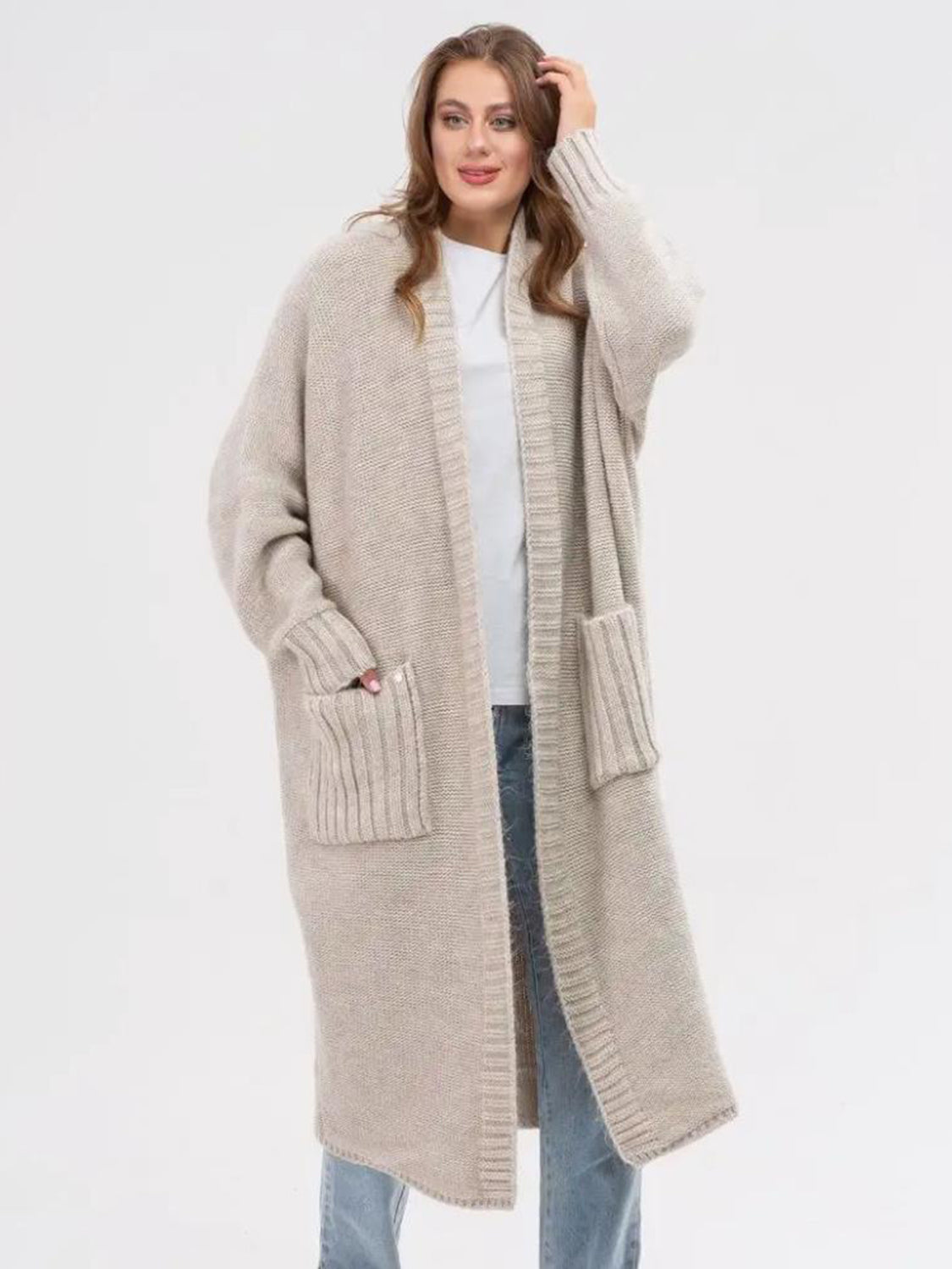 Open Front Long Sleeve Cardigan