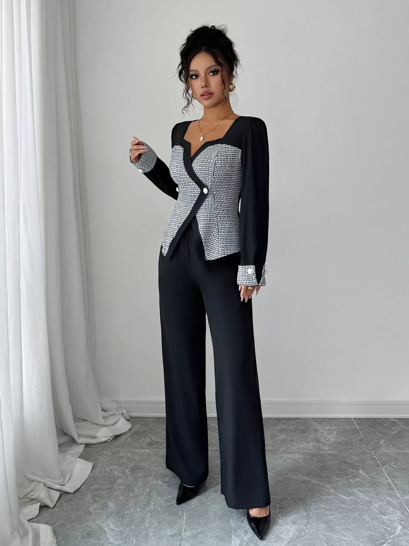 Wide Leg Pants Set