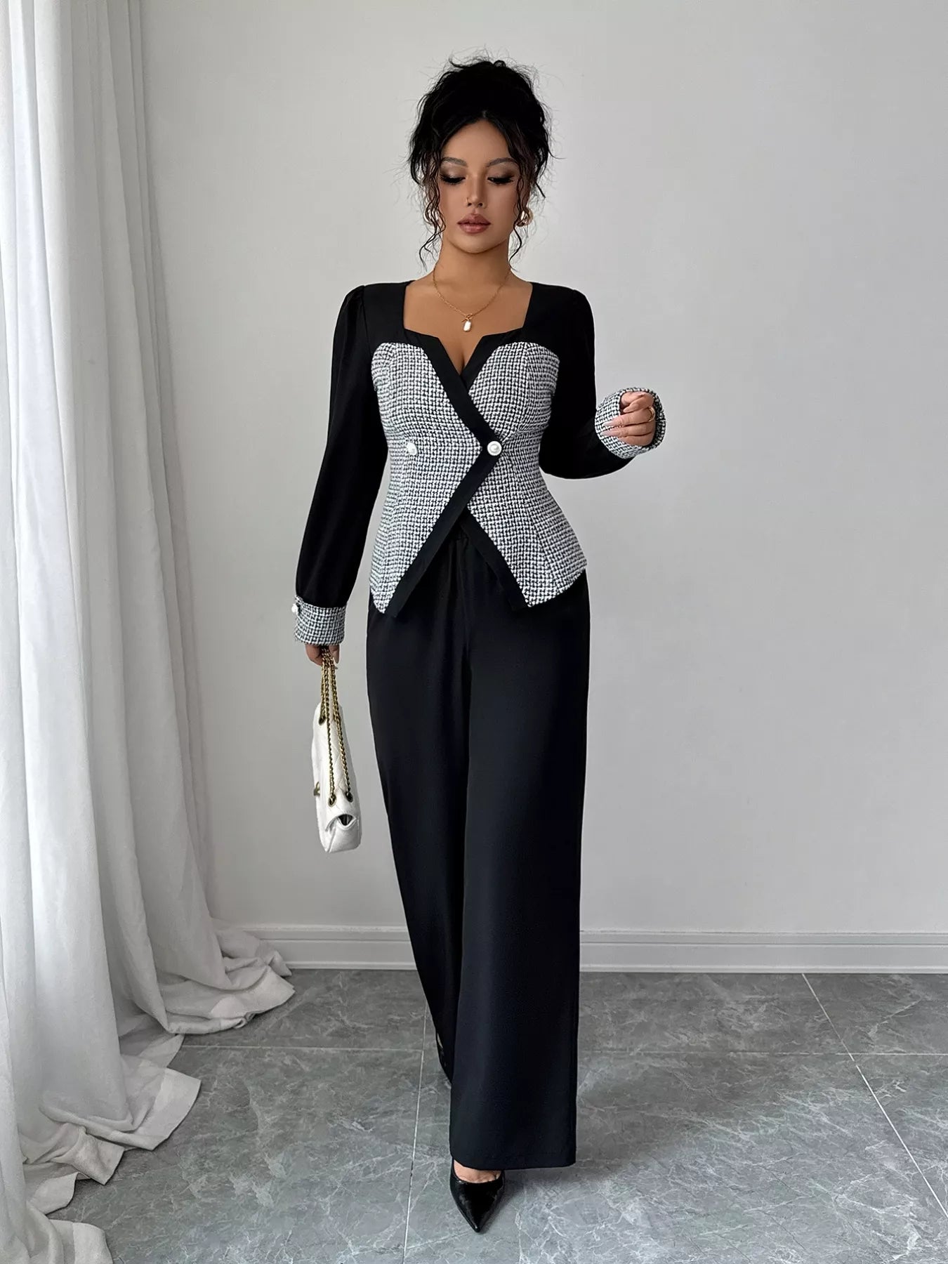 Wide Leg Pants Set