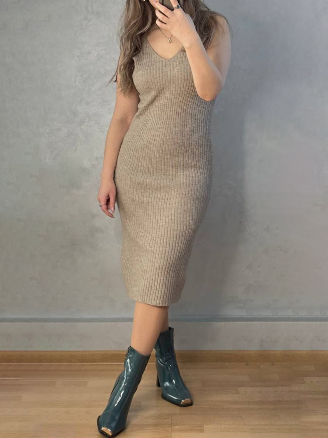 Open Front Cardigan Sweater Set