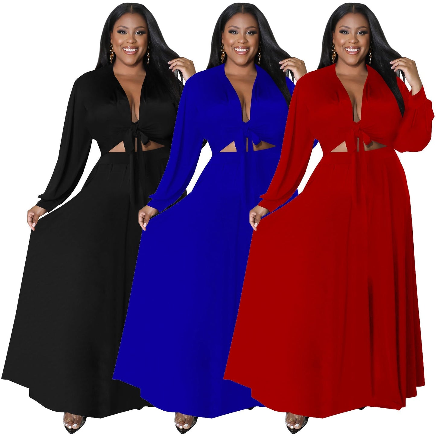 Plus Size Swing Skirt Set