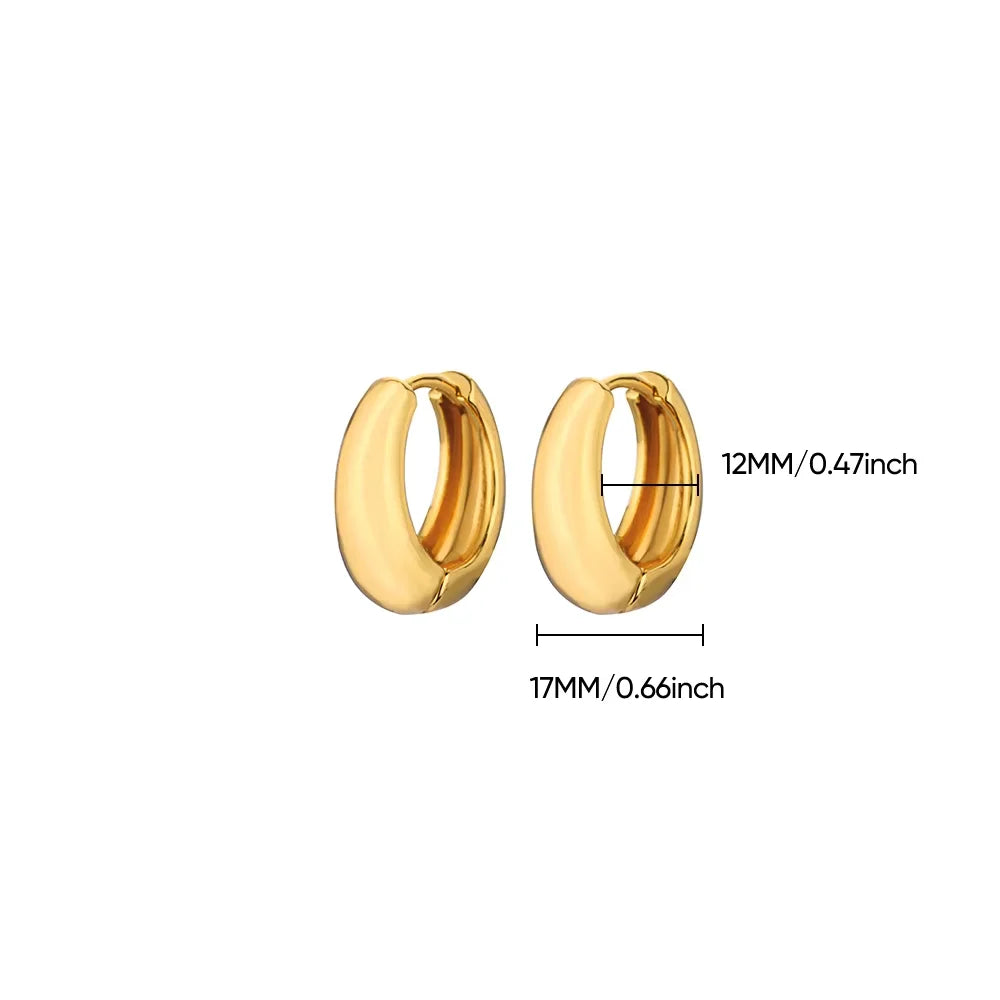 Classic Chunky Stainless Steel Hoop Earring