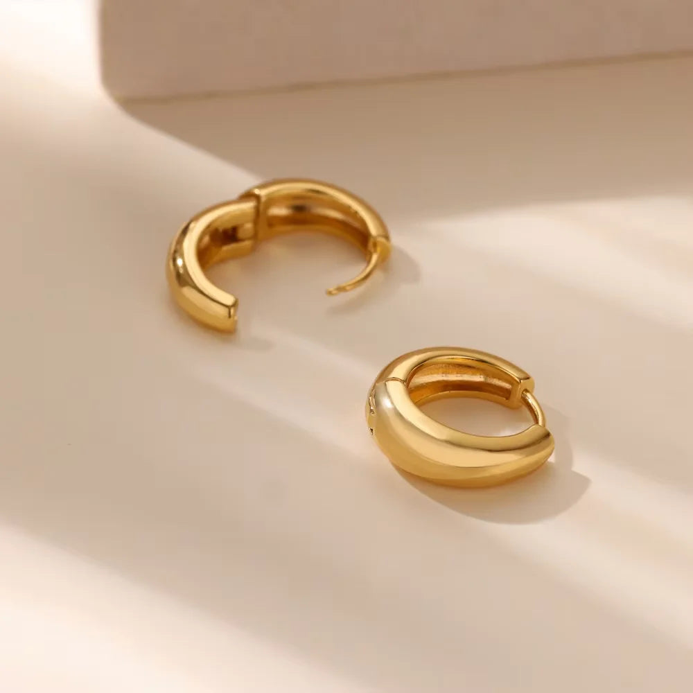 Classic Chunky Stainless Steel Hoop Earring