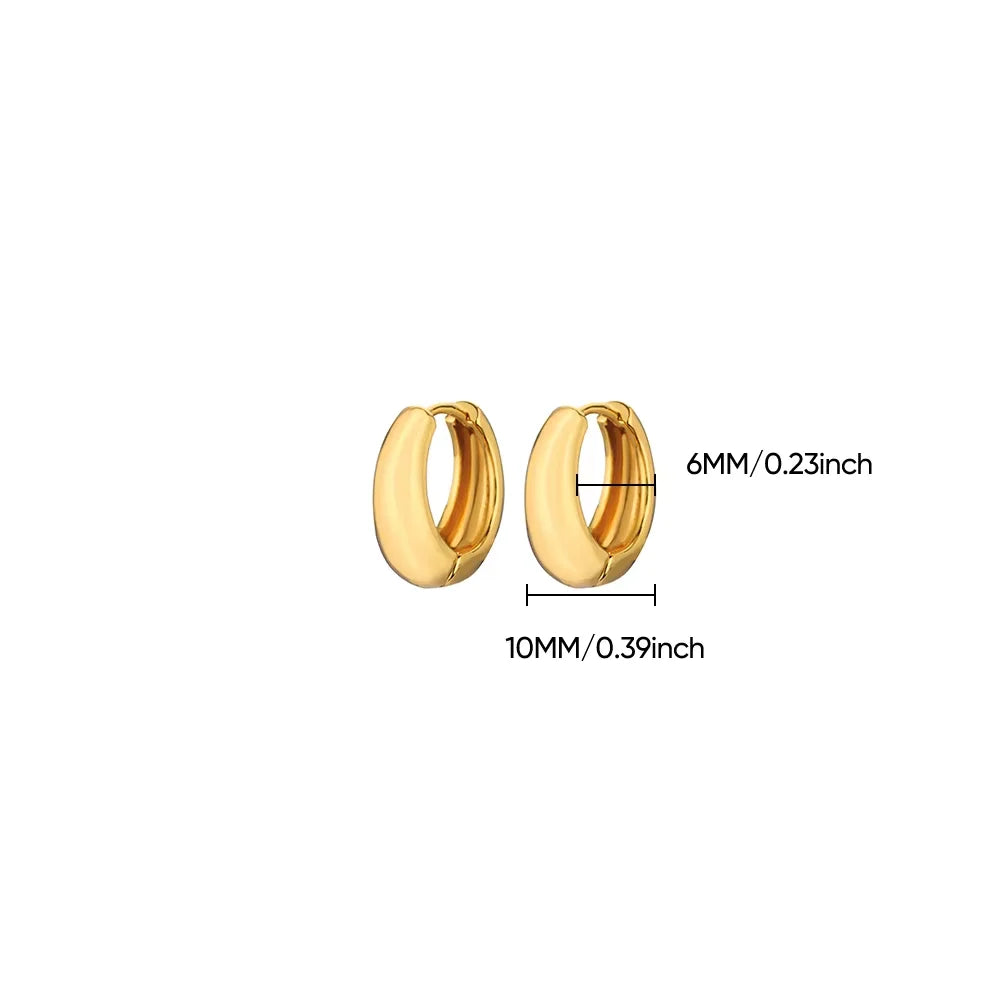 Classic Chunky Stainless Steel Hoop Earring
