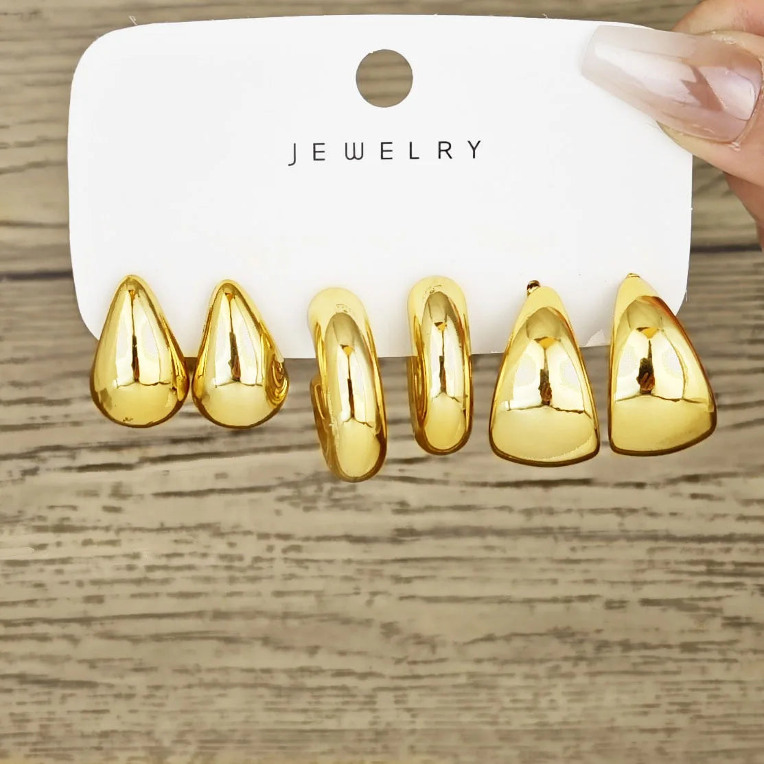 Cross-Border minimalist C-earrings