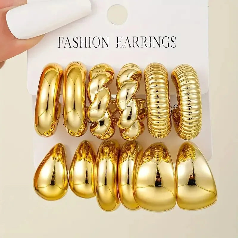 Cross-Border minimalist C-earrings