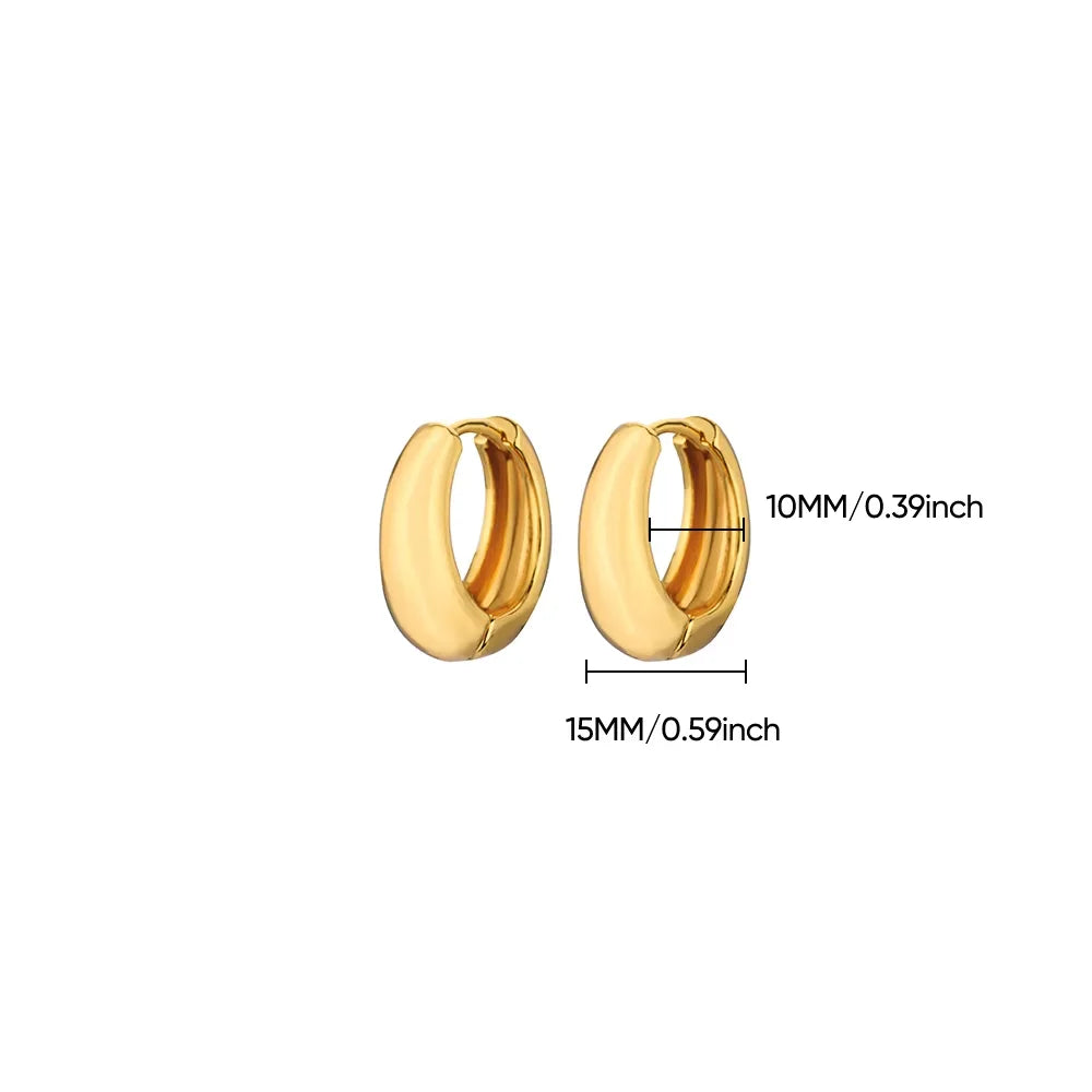 Classic Chunky Stainless Steel Hoop Earring