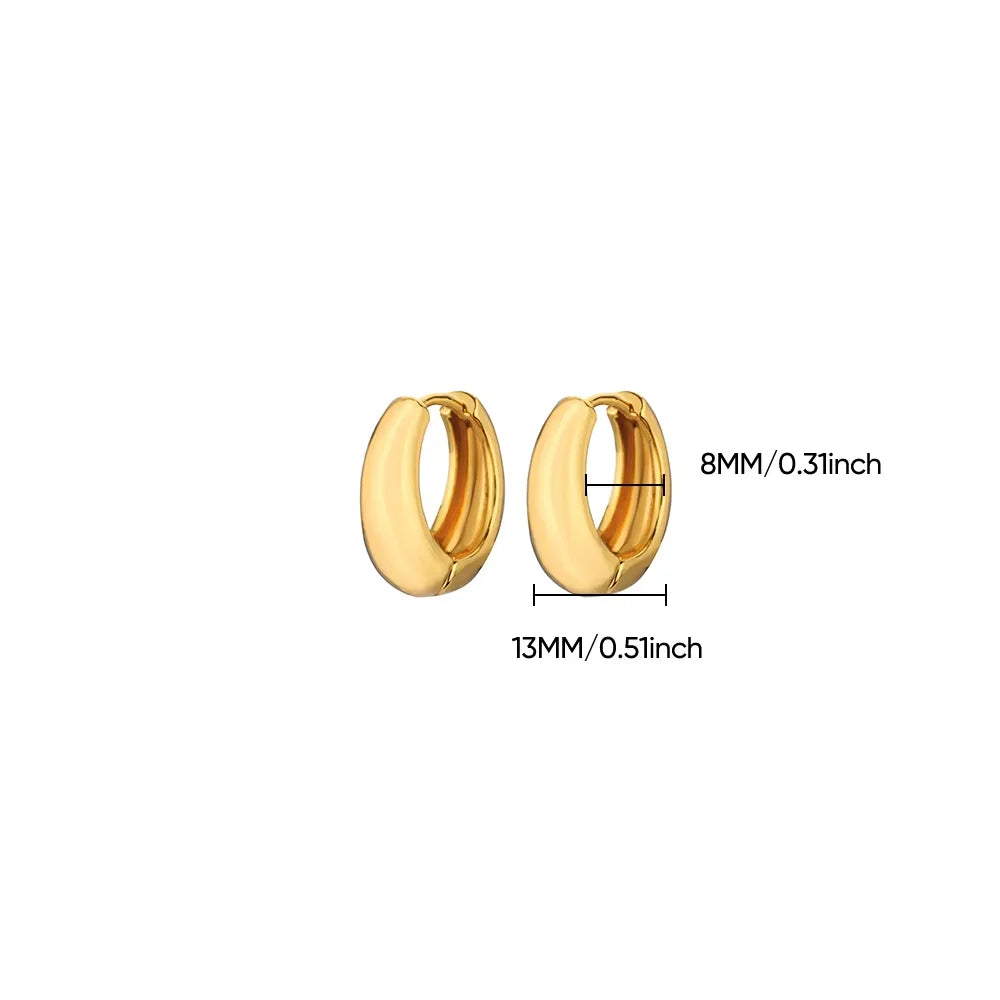 Classic Chunky Stainless Steel Hoop Earring