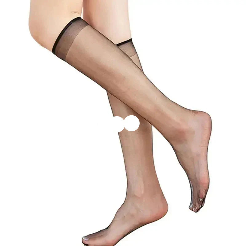 Crystal Fiber Silky Knee Highs Socks