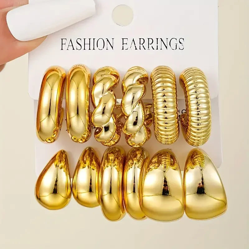 Cross-Border minimalist C-earrings