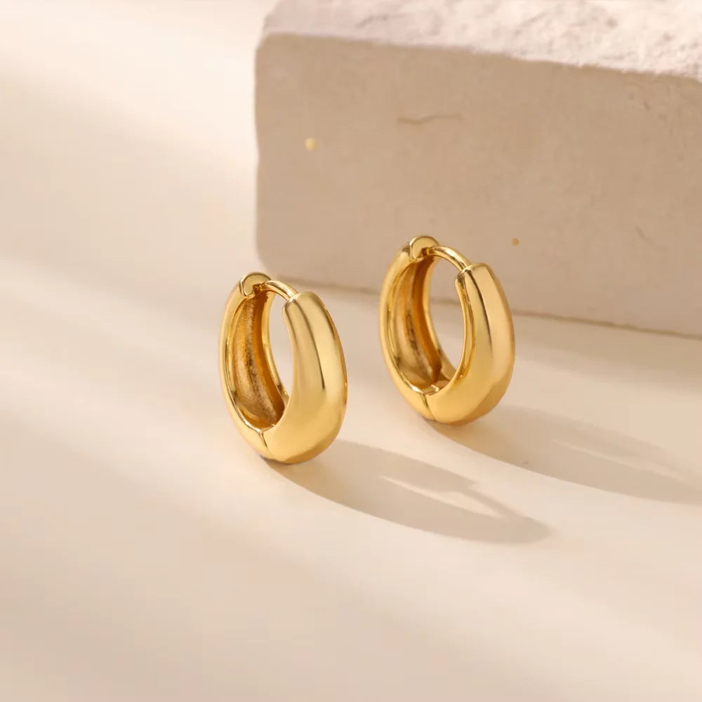 Classic Chunky Stainless Steel Hoop Earring