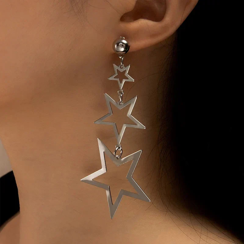 Vintage Metal Round Dangle Earrings