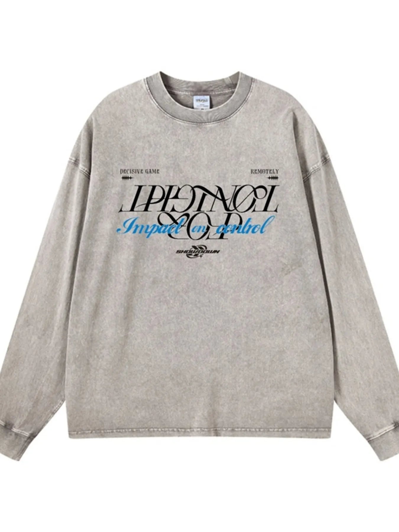 Men's Letter Dropped Shoulder Sweatshirt