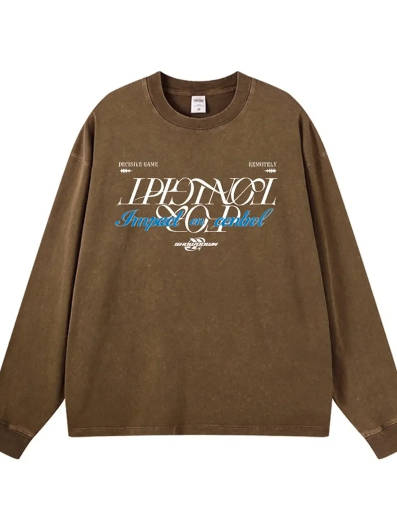 Men's Letter Dropped Shoulder Sweatshirt