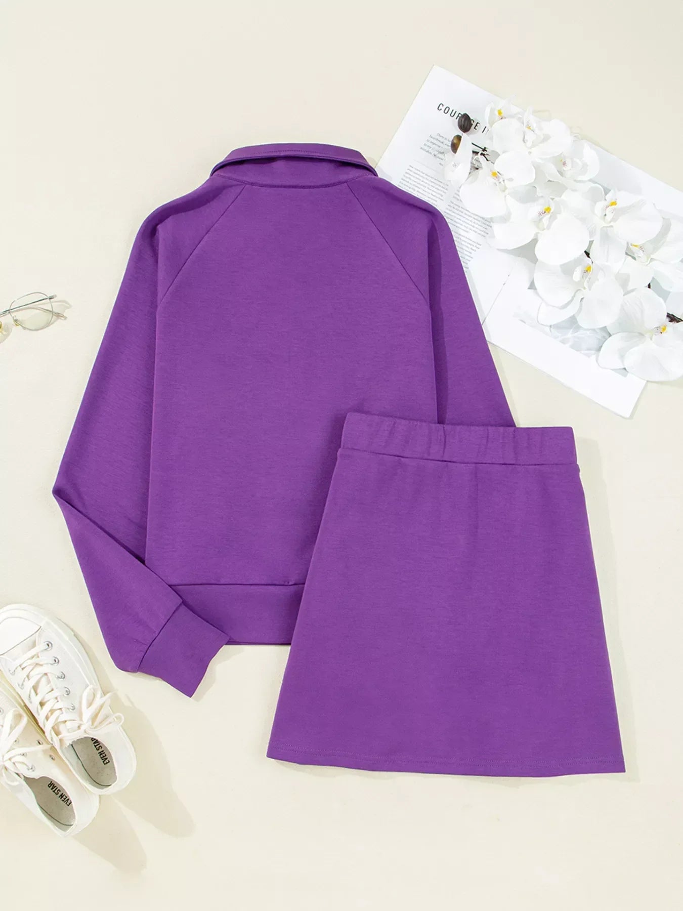 Mini Skirt 2pcs Outfit