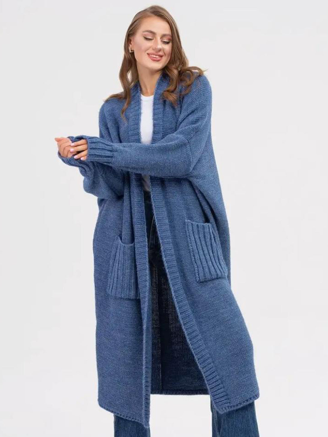 Open Front Long Sleeve Cardigan