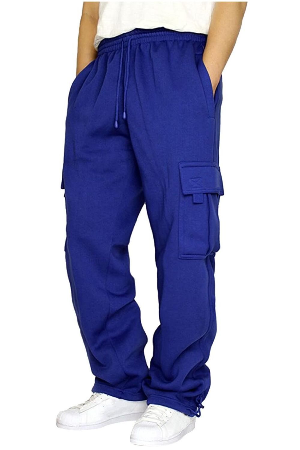 Men's Plus Size Drawstring Cargo Pants - MONLANE