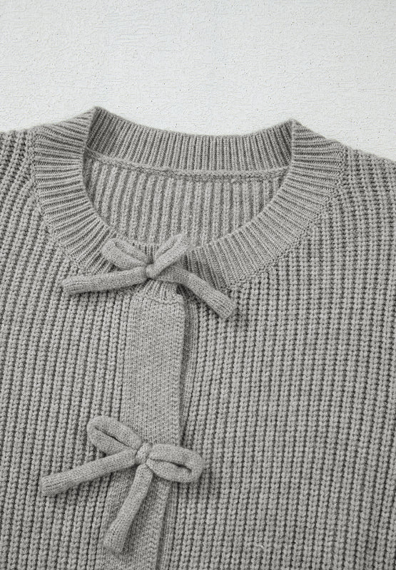 Bow Long Sleeve Cardigan