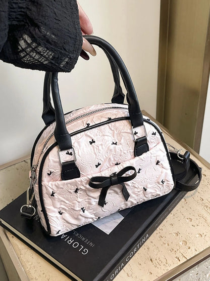 Ruched Bow Crossbody Bag