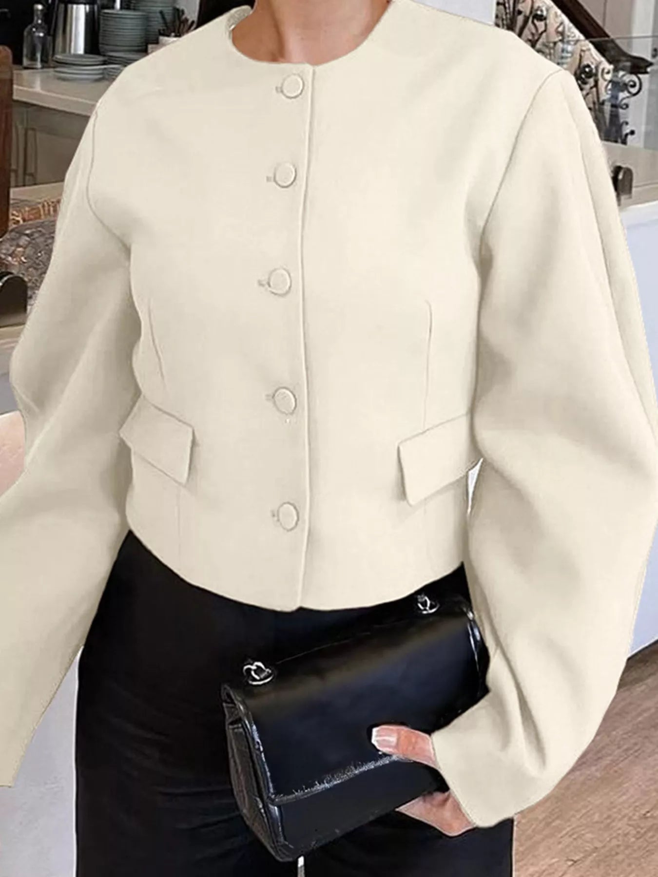 Button Up Long Sleeve Jacket