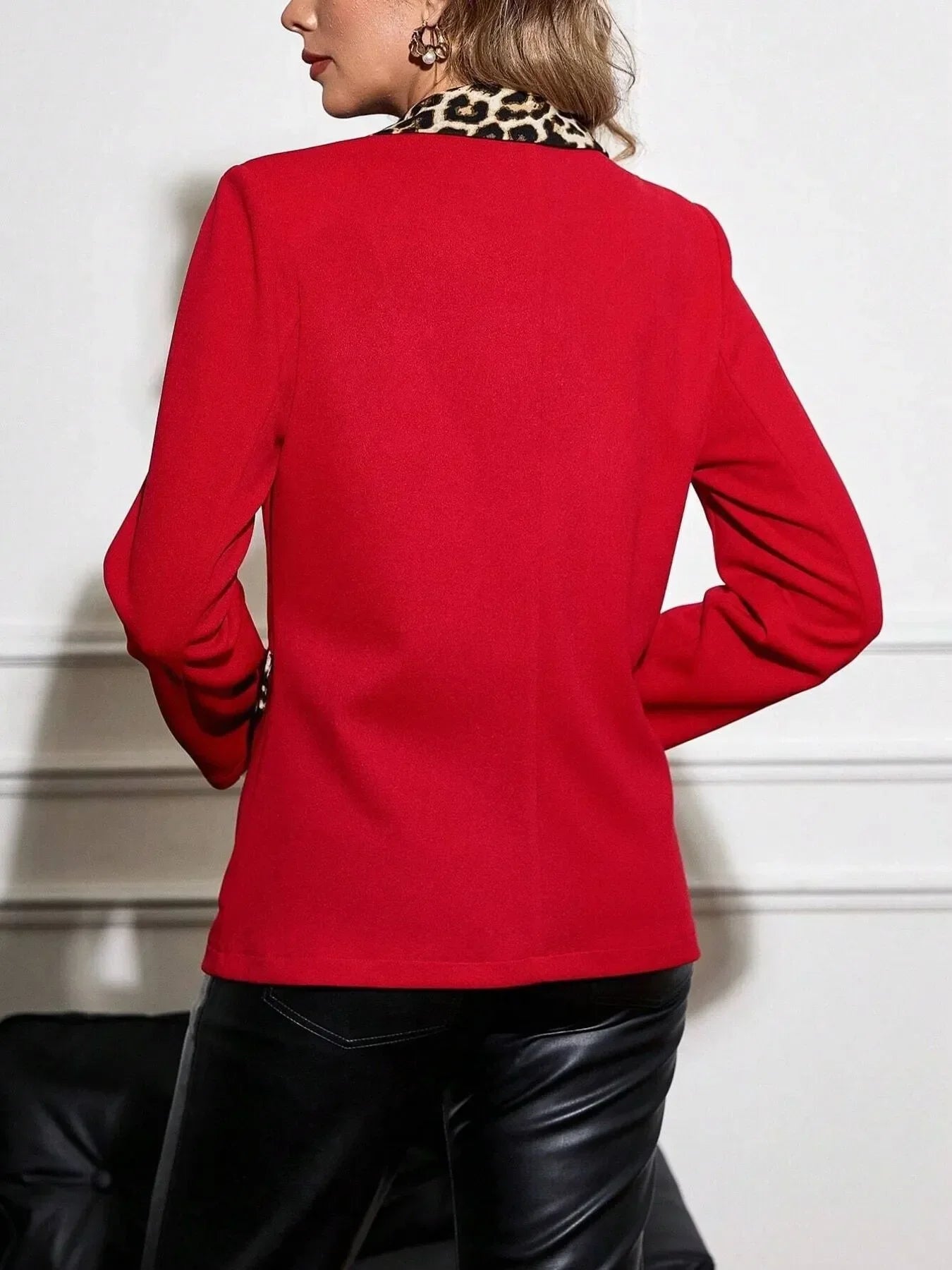 Leopard Long Sleeve Blazer