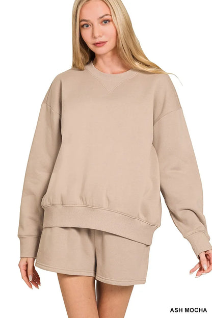 Long Sleeve Sweatshirts & Shorts Set