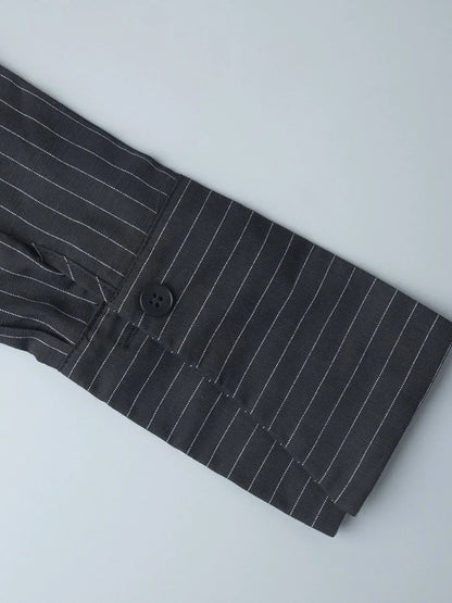 Striped Long Sleeve Shirt Dress