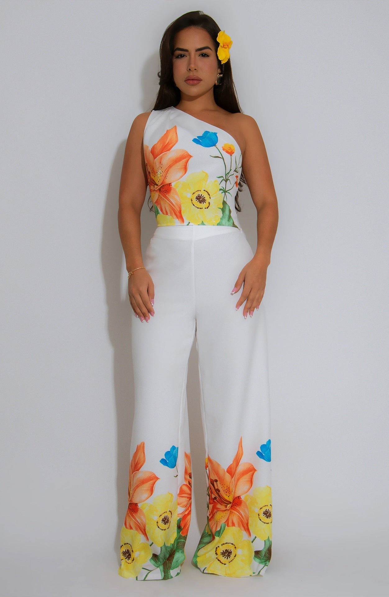 PB Elastic Wide Leg Pants Two-Piece Set