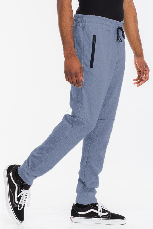 Mens Solid Heathered Jogger - MONLANE