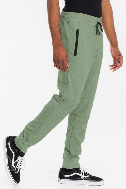 Mens Solid Heathered Jogger - MONLANE