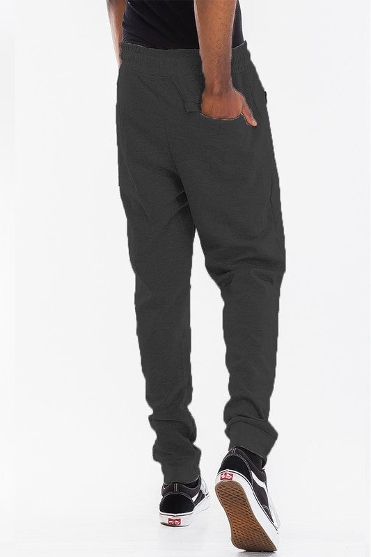 Mens Solid Heathered Jogger - MONLANE