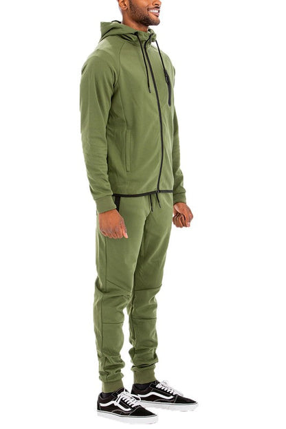 Mens Full Zip Sweat Set - MONLANE