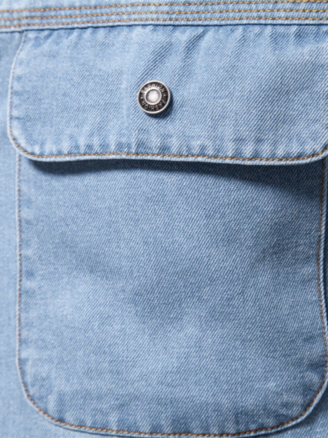 Men's Denim Shirt with Chest Pockets