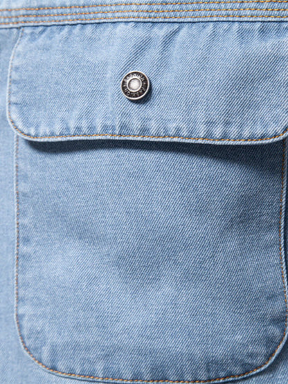 Men's Denim Shirt with Chest Pockets