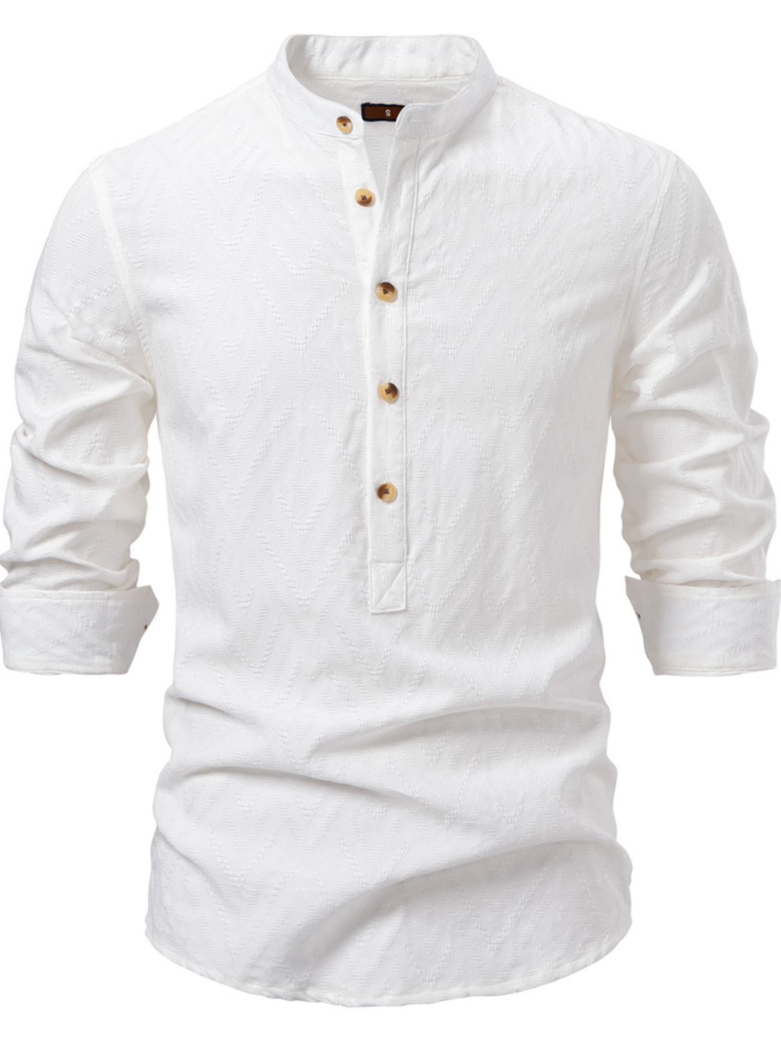 Men's Half Button Geometric Shirt
