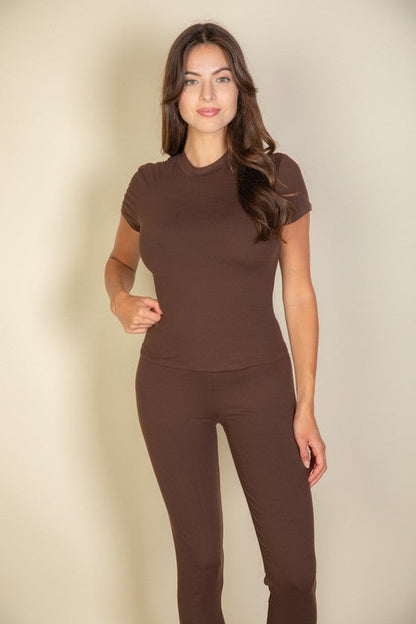 Round Neck Short Sleeve T Shirt