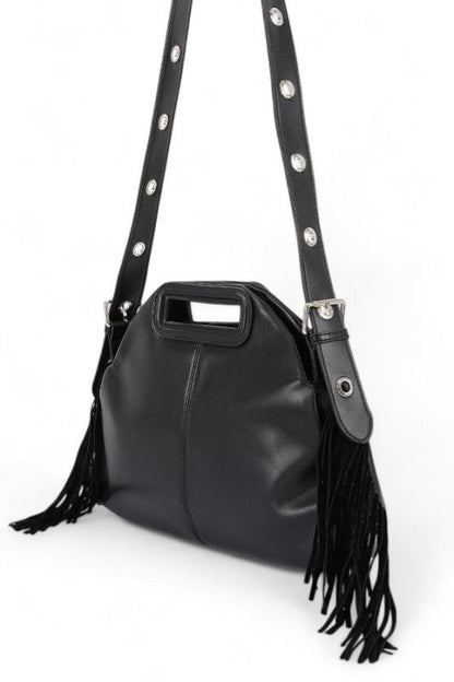 Leather Fringe Convertible Shoulder Bag