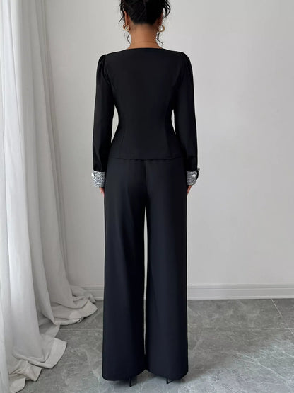 Wide Leg Pants Set