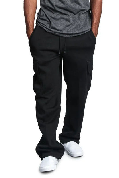 Men's Plus Size Drawstring Cargo Pants - MONLANE